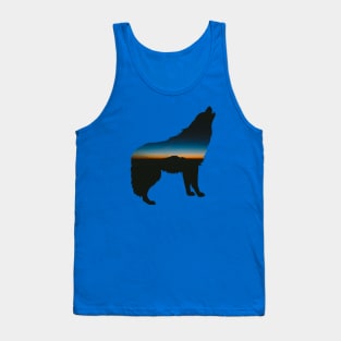 Night Sky Wolf Tank Top